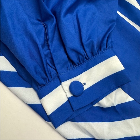 Commense Blue & White Geometric Wide-Leg Set - Picture 4 of 6